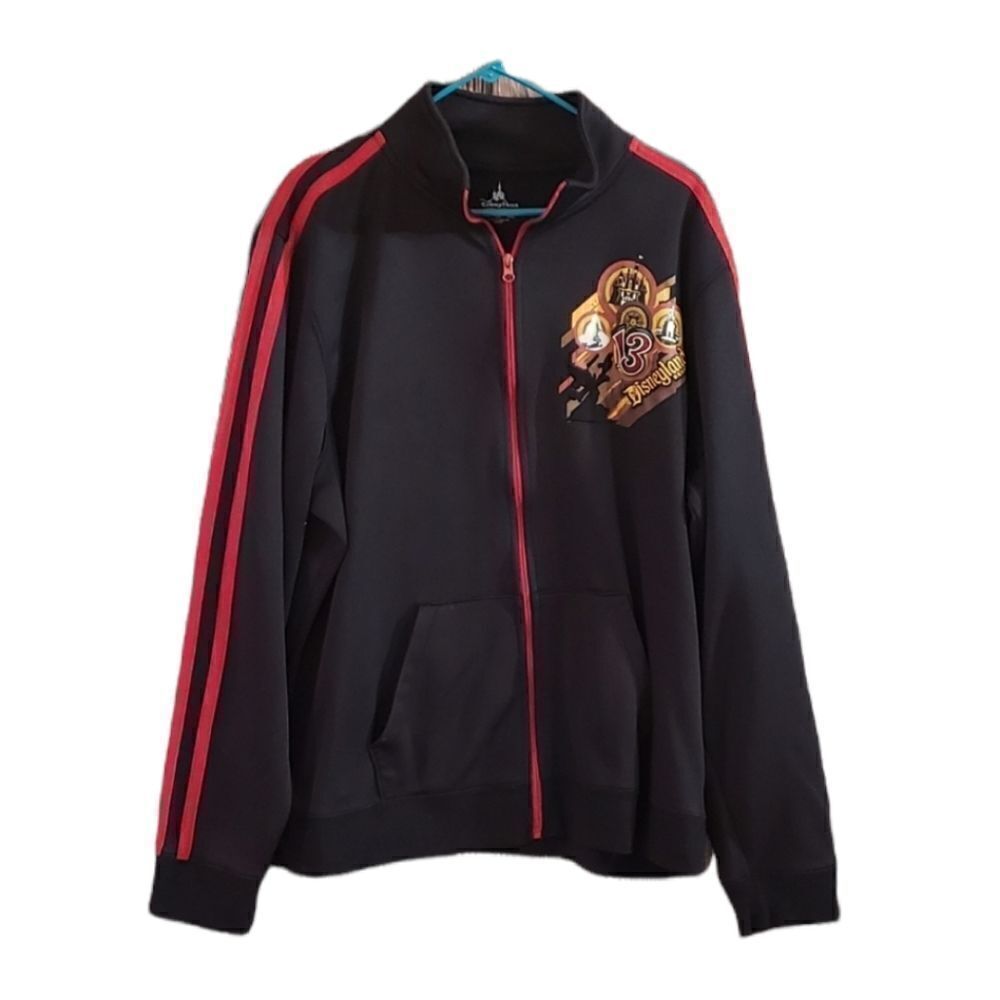 Disney Parks Disney Land 13 Zip Up Track Jacket, Mickey Mouse Logo, Sz XL